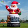 Buy cheap 20FT 26ft 33ft Inflatable Santa Claus In Chimney With Reindeer Outdoor Christmas Decoration Blow Up Santa Claus from wholesalers