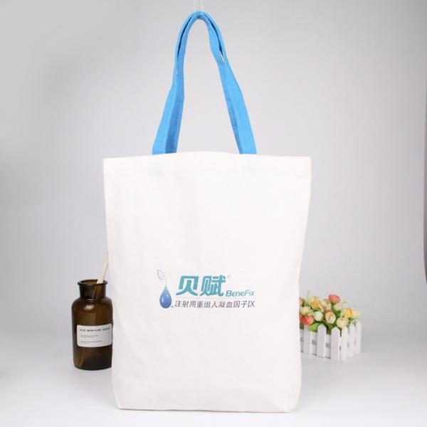 Buy cheap Personalized Ribbon Cotton Printable Reusable Shopping Bags / Ladies Canvas Bag from wholesalers