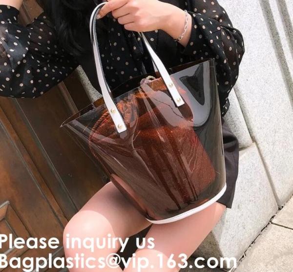 Buy cheap Teen Fashion Clear Plastic Pvc Tote Bag For Girls, Transparent Pvc Tote Bag,Clear PVC Bag Hologram Bag EVA Bag Cosmetic from wholesalers