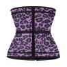 Buy cheap Purple Leopard Latex Zipper Waist Trainer Double Strap Plus Size Underbust Corset from wholesalers