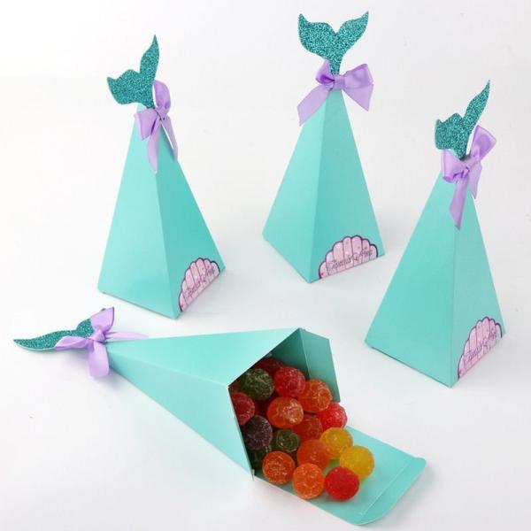 Buy cheap Wedding Birthday Party Customized Gift Box Paper Candy Box With Mermaid Tail from wholesalers