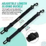 Durable Adjustable Stretchable Dog Car Seat Belt Custom Logo Dog Harness Belt