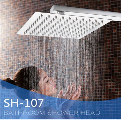 Buy cheap Ultra Thin Stainless Steel Shower Head , Square Rainfall Shower Head Angle Adjustable from wholesalers