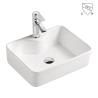 Buy cheap 1280° High-Temperature Firing Rectangular Casual Wash Hand Basin Bathroom Sinks from wholesalers