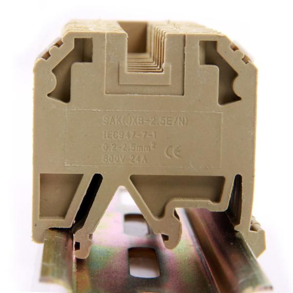 Buy cheap SAK-2.5EN / JXB-2.5/35 DIN Rail Screw Clamp Terminal Blocks 800V 24A from wholesalers