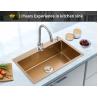 Buy cheap Top Mount Stainless Steel Kitchen Sinks Handmade Polished Surface from wholesalers