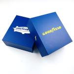 Custom Printed Dark blue Matte Rigid Paper Box lid and base Gift Box For Shoes