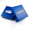 Buy cheap Custom Printed Dark blue Matte Rigid Paper Box lid and base Gift Box For Shoes Clothing brand packaging from wholesalers