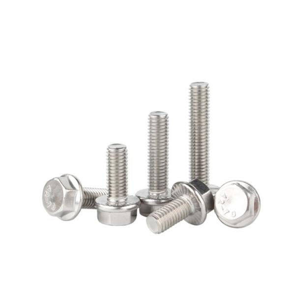 Buy cheap Stainless Steel DIN6921 Serrated Flange Bolts with Plain Finish and 100% Inspection from wholesalers