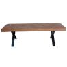 Buy cheap Anli PU Upholstered Dining Bench Powder Coating In Sanding Black Skin Friendly from wholesalers