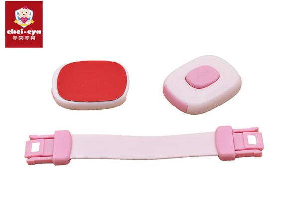 Logo Printing Child Safety Cabinet Locks Pink Strap Push Both Ends Latches