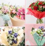 Gold Edge Flower Wrapping Paper Waterproof Floral Bouquet Wrapping Paper Korean
