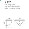 Buy cheap Modern Bathrooms Ceramic Wall Mounted Sink 18 Inches With Easy Clean Glaze from wholesalers