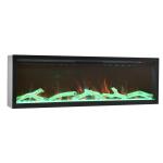 1540mm Shining Built-In 60'' Remote Control Electric Fireplace Multi-Color Fuel