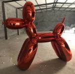 Stainless Steel Balloon Dog Statue Jeff Koons Modern Red mirror polished Garden
