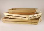 Nature Color Custom Wood Serving Tray , Handmade Wooden Breakfast Tray