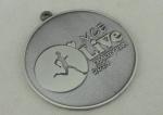 MOE Live Charity Run Antique Silver Karate medal Zinc Alloy Die casting