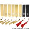 Buy cheap Custom Enamel Tassels Metal Bookmarks Letterpress Printing from wholesalers