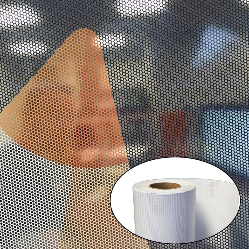 120mic One Way Vision Sticker Solvent Digital Printed For Window