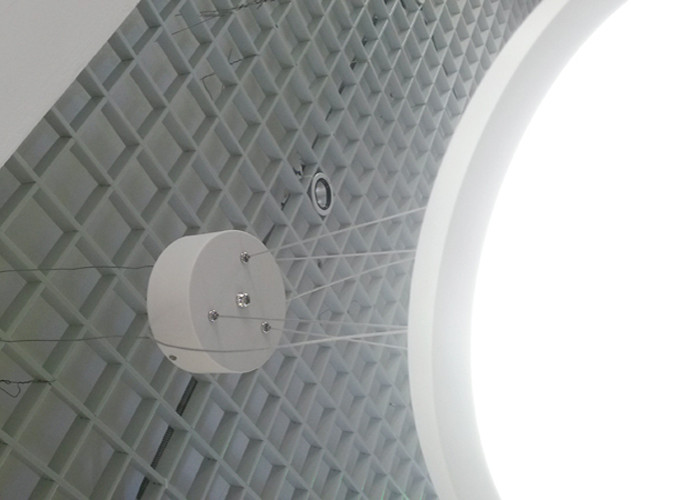 600mm Suspension Round Emergency LED Panel Light 48W Rechargeable 3800LM CRI85