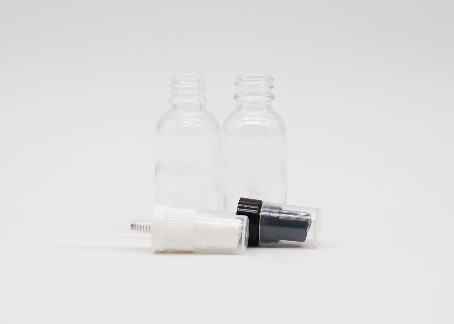 Hot Stamping 60ml Transparent Glass Reusable Spray Bottle