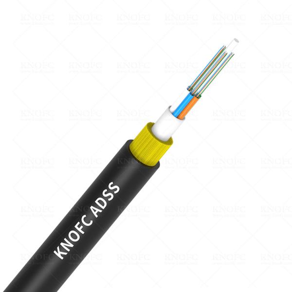 Quality 24 Core G652D Span 100M HDPE Jacket Kevlar Yarn ADSS Fiber Cable for sale