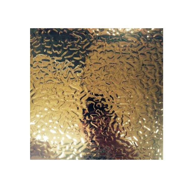 304 316L Water Ripple Stainless Steel Sheet 0.15mm Rose Gold Color Decorative