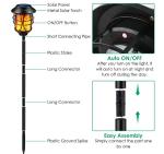 Waterproof 43.11inches 5.5v Flickering Solar Torches Lights