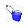 Buy cheap Supermarket Shopping Basket Plastic Folding Wheels from wholesalers