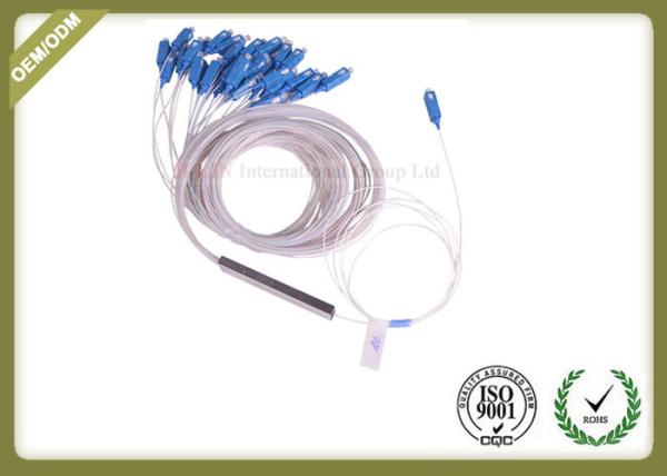Buy cheap Steel Tube Fiber Optic Splitter , PLC Optical Splitter G657A Fiber 1 - 2meter Length from wholesalers
