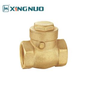 China Screwed Thread Swing Check Valve One-way Check Valve DN15-25 Forged Brass Stop Check Valve with 1 PSI Cracking Pressure on sale