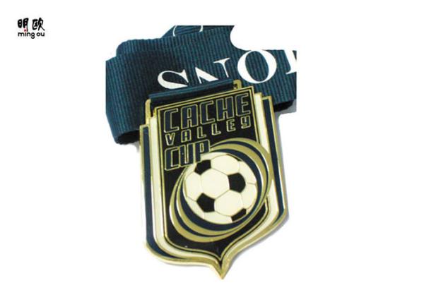 Buy cheap Soft Enamel Fill Cache Valley Cup Honour Football Medals For Sports Events from wholesalers