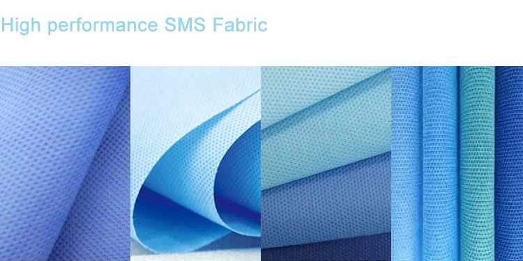 Anti Static Blue Non Woven Disposable Isolation Gown