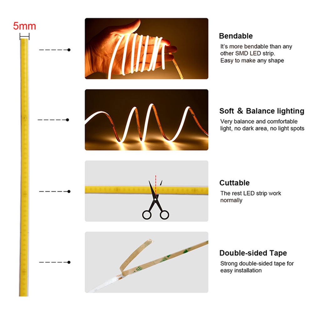 180leds 6500K IP67 Waterproof Die-Cutting Board SMD2835 Led Strip Light with IP65 Grade
