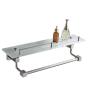 Buy cheap Glass Shelf with rail83410B -Square &Stainless steel 304&Brush&glass & Bathroom Accessories&kitchen,Sanitary Hardware from wholesalers
