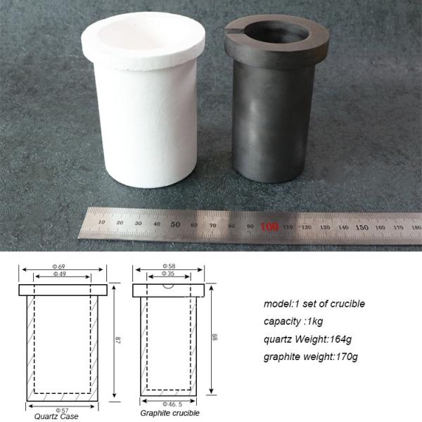 Quality 3kg High Temperature Graphite Furnace Crucible With Ceramic Sleeve for sale