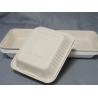 Buy cheap White Hinged Bagasse Takeaway Boxes 431x199x38mm from wholesalers