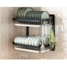 Buy cheap Removable 400*280*420mm 2 Layer Dish Drying Rack / Carbon Steel Dish Drainer from wholesalers