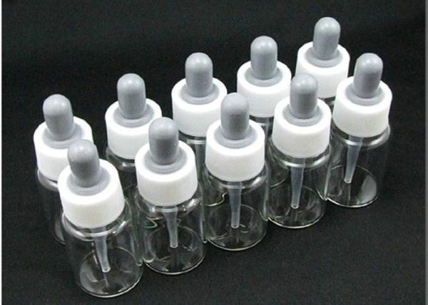 Buy cheap White Cap Clear Glass Dropper Bottles , Easy Refill 50ml Dropper Bottles from wholesalers