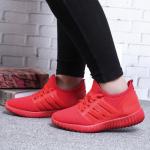 Light Weight Sports Shoes Lace-up Mesh Fabric Shoes For Ladies