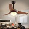 Buy cheap 64 Inch luxury Nordic Ceiling Fans American retro ceiling fan creative 5 Blades wooden Ceiling Fan Light(WH-CLL-01) from wholesalers