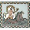 Buy cheap Neptune God Of Sea Round Mosaic Art Patterns Handmade Mosaic Craft Tiles 100 X 100cm from wholesalers