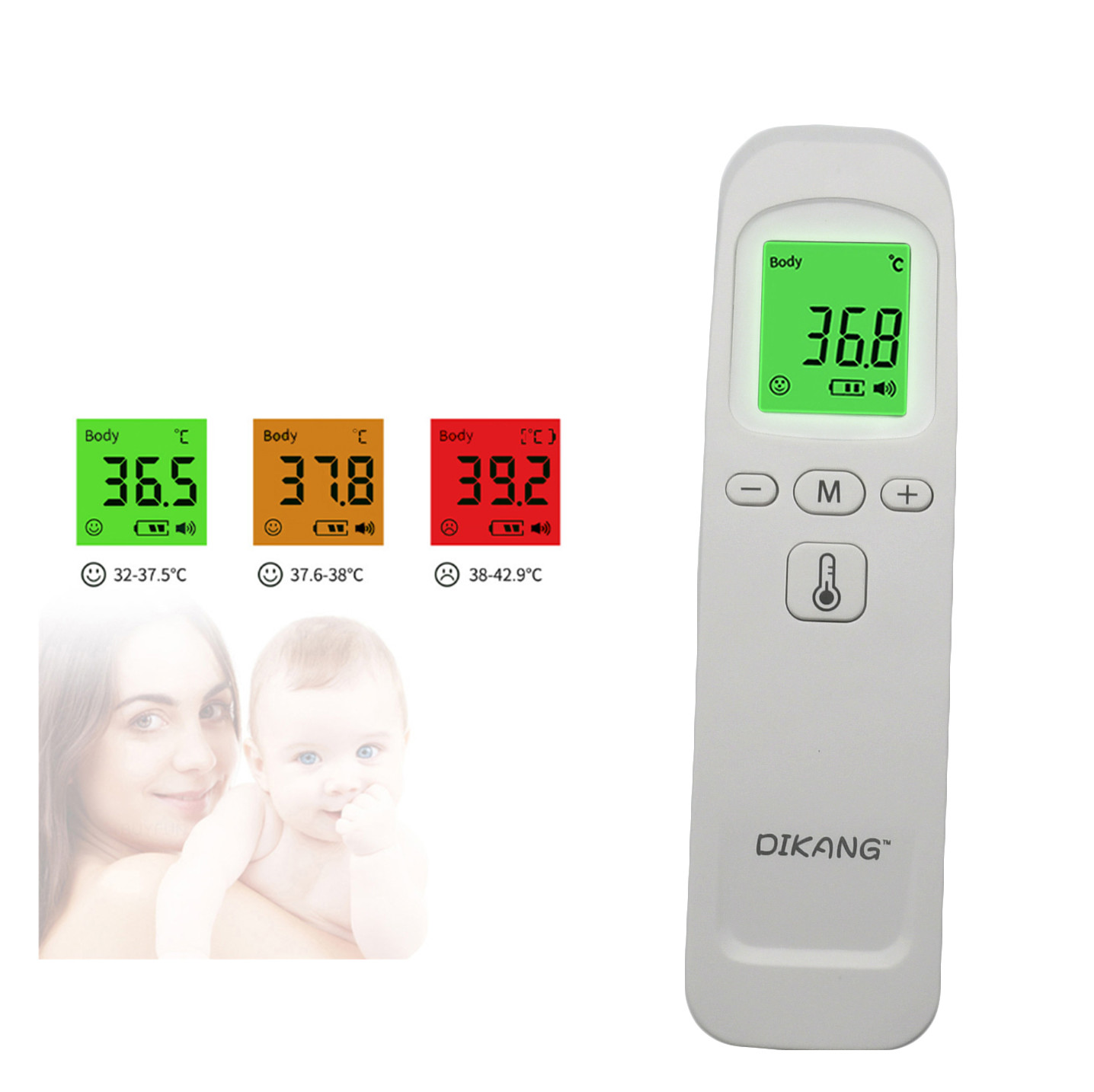 Handheld forehead digital infrared thermometer
