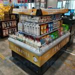 Mini Half Height Food Display Cooler Multideck Beverage Cabinet Refrigerated