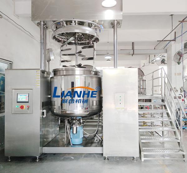 Buy cheap 1 Ton Double Cylinder Vacuum Emulsifier Mixer Machine Hydraulic Lift from wholesalers