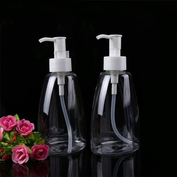 Buy cheap 300ml cosmetic plastic transparent liquid soap pet bottle with lotion pump from wholesalers