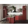 Buy cheap 3m Haffle Red Modular Kitchen Cabinet Free Standing Island Cuisine Dangle Complet from wholesalers