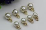 High-grade handmade jewelry accessories zinc alloy gold metal rhinestone pearl