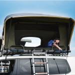 Black Color 4*4 Outdoor Car Roof Tent , Live Up Pop Up Tent On Top Of Car