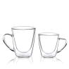 Buy cheap Heat Resistant 200ml Coffee Glass Mug Double Wall With Handle from wholesalers